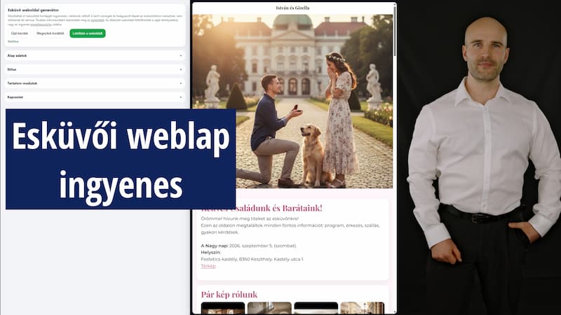 Esküvői weboldal készítő (ingyenes)